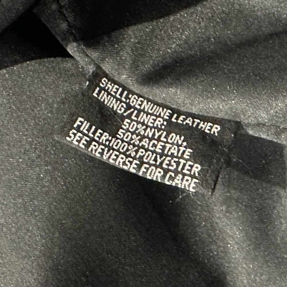 Unik Vtg Black Leather Fringe Jacket - Picture 7 of 16